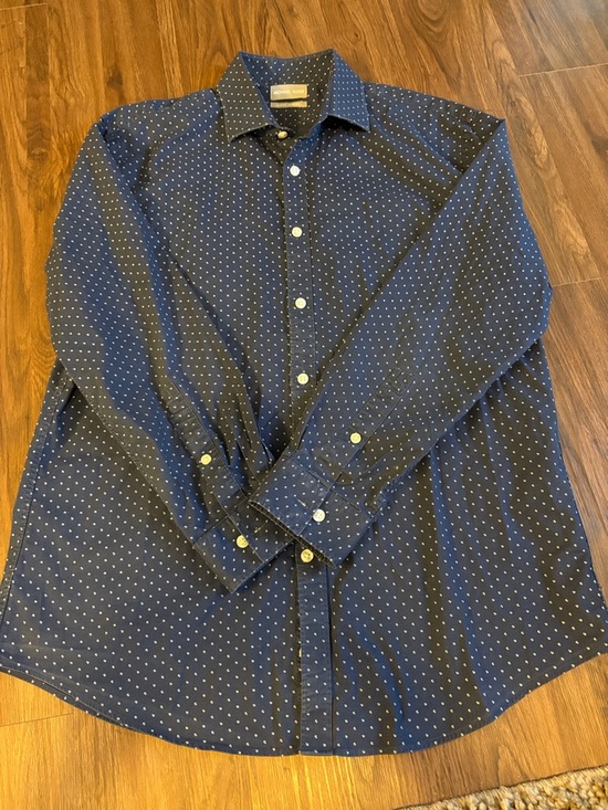 Nautica Other - Nautica Navy Blue Microdot Long-Sleeve Dress Shirt